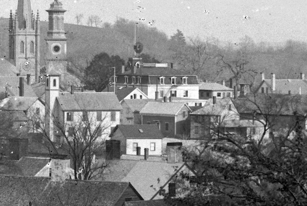 Meeting House Green from Town Hill, Ipswich 1900