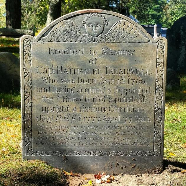 Gravestone of Nathaniel Treadwell