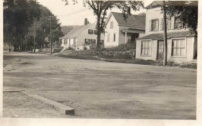 The Stone-Rust house is on the left in this photo from the early 1900's, provided by