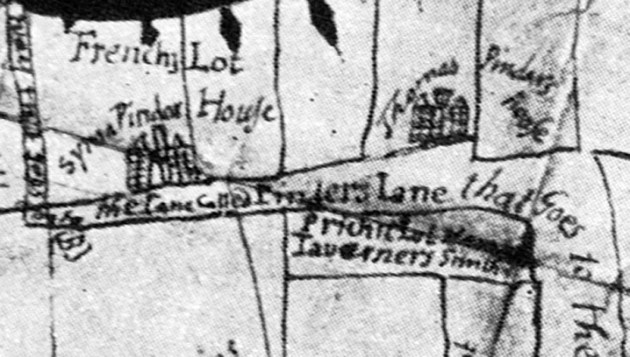 1717 Ipswich map