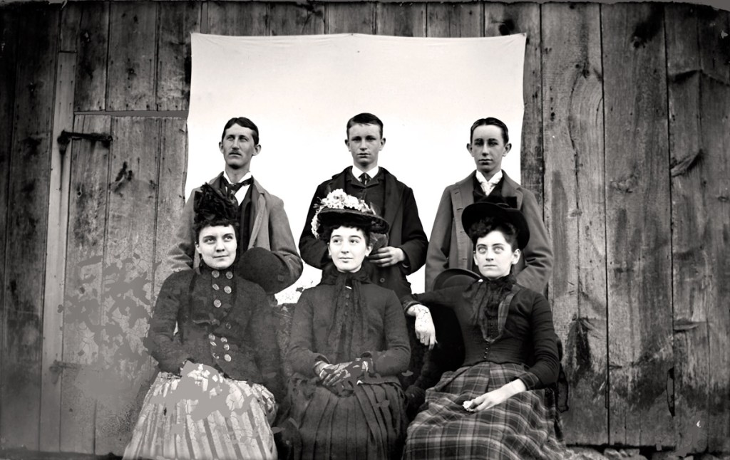 Family posing for Ipswich ma historic photos