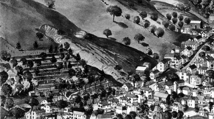 Chasm at the Old North Burying Ground