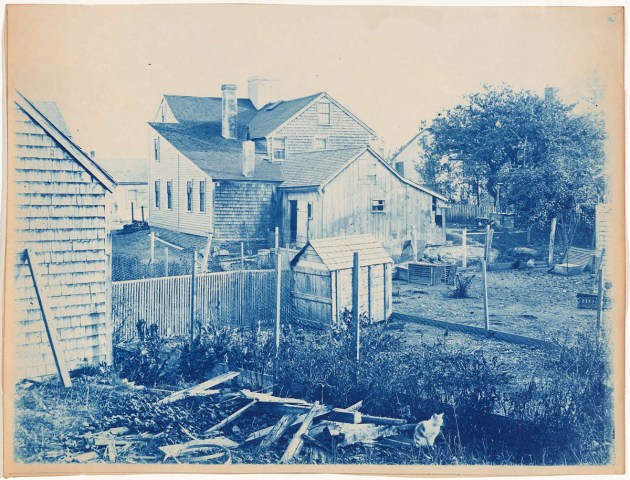 Back yard cyanotype by Arthur Wesley Dow