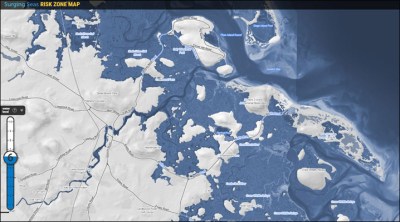 Projected sea level rise in Ipswich MA