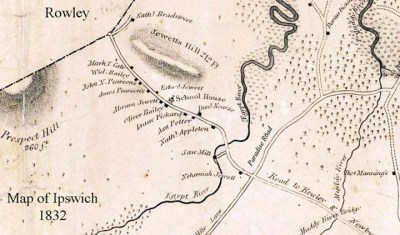 Jewett Hill, Ipswich Village map