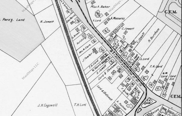 1910 Ipswich village map