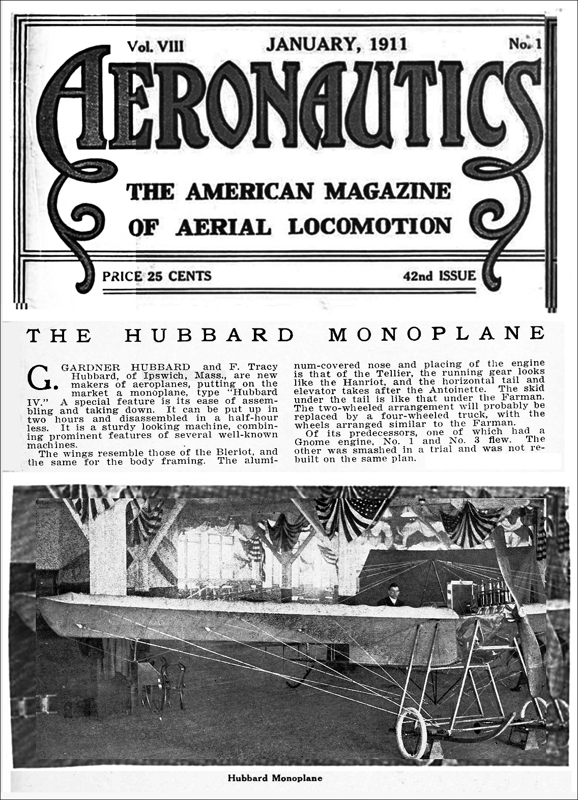 Hubbard monoplane