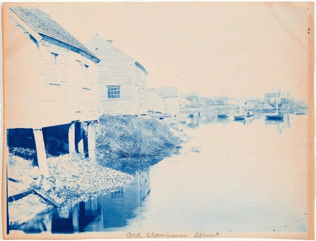 Old clam houses in Ipswich cyanotype by Arthur Wesley Dow