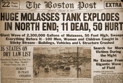 Boston Post molasses explosion January 16, 1919