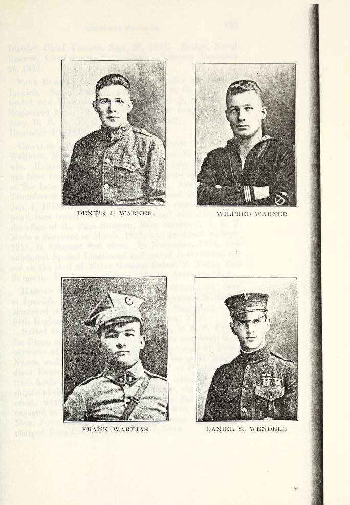 Ipswich MA veterans of World War 1