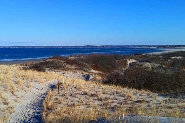 View of Ipswich Bay from a dune on Castle Neck