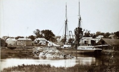 Schooner at the Ipswich Town Wharf