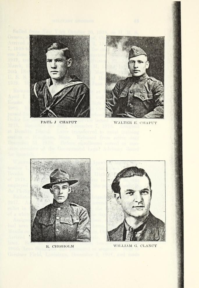 Ipswich MA veterans of World War 1