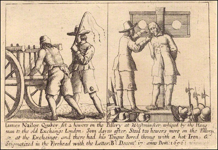 Puritans torturing quakers