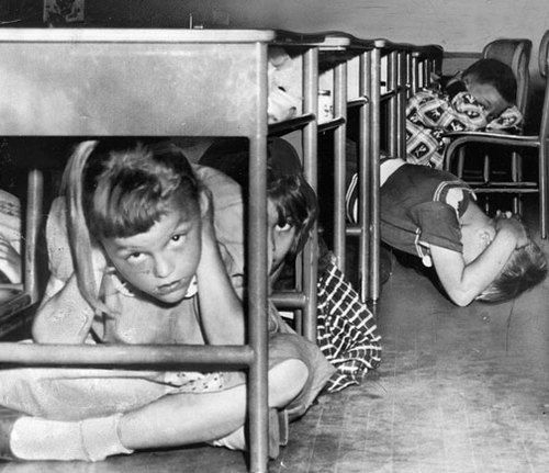 Duck and Cover exercise during Cold War