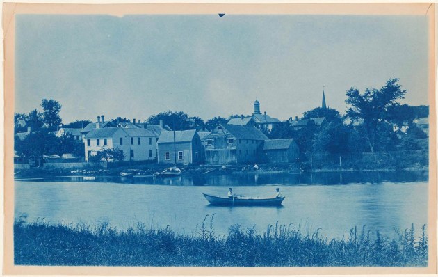 View from Turkey Shore cyanotype by Arthur Wesley Dow