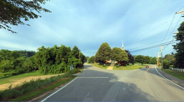 The intersection of Linebrook and Pineswamp Roads