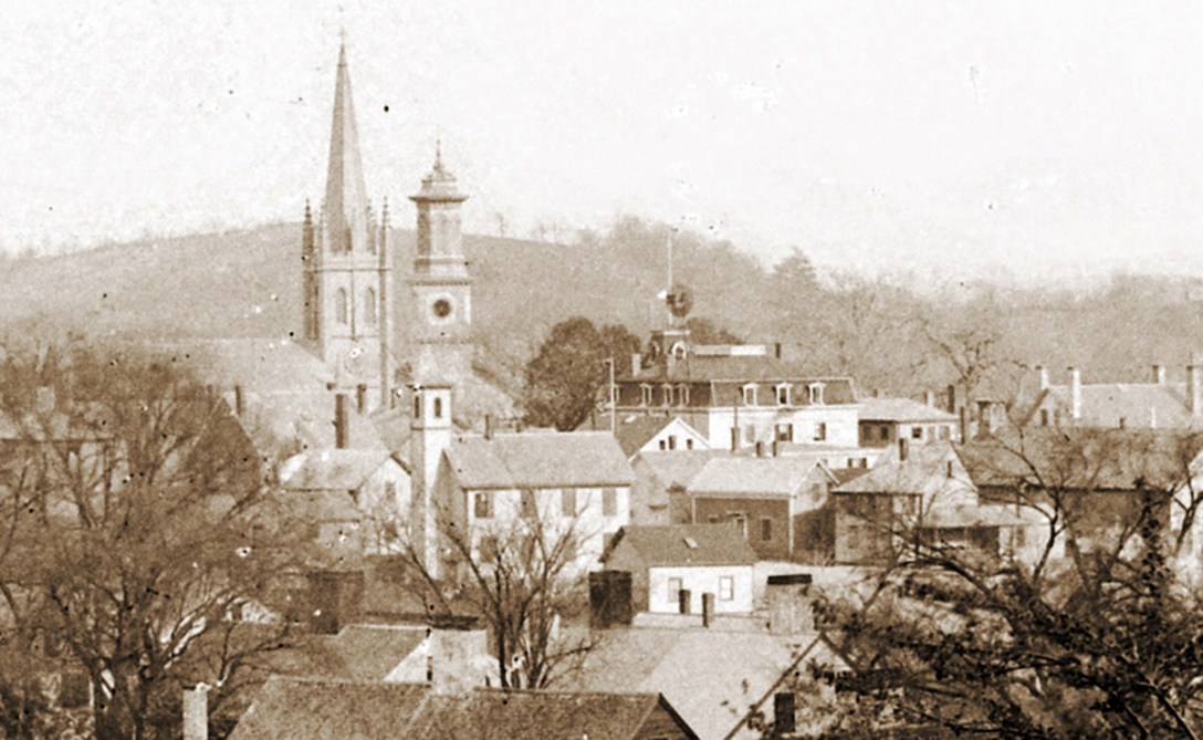 View from Town Hill in Ipswich by George Dexter, before 1900