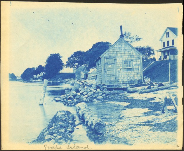 Clam shack 81 Grape Island cyanotype by Arthur Wesley Dow