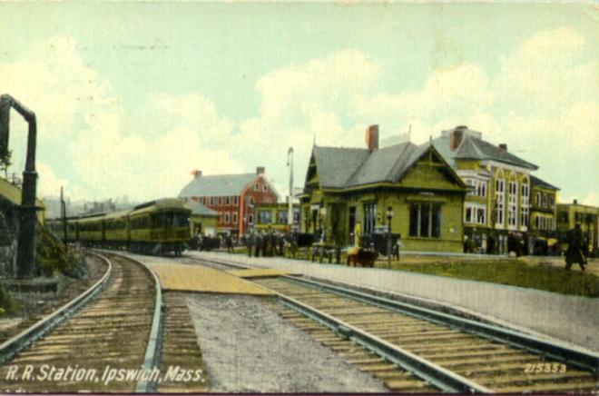 The Ipswich Depot was approximately at the location of the Institution for Savings.