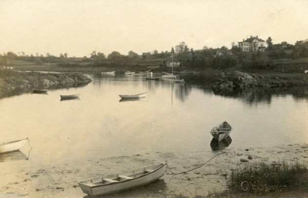 An historic view of the Ipswich River at the Town Landing
