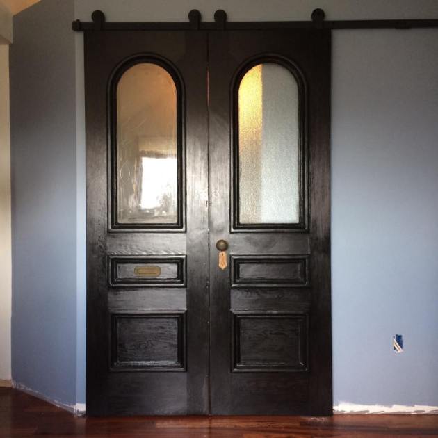 Victorian double front door