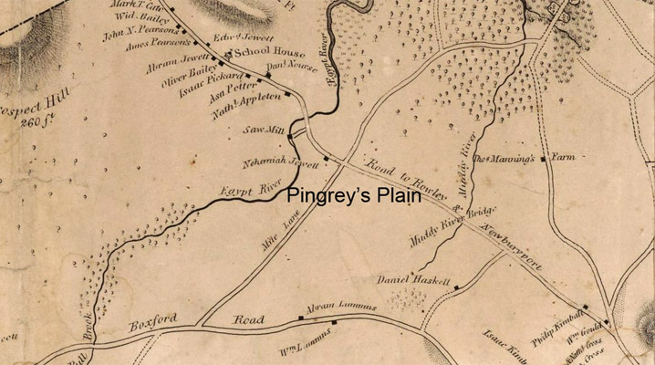 Pingrey's Plain, where the wicked were hung in Ipswich