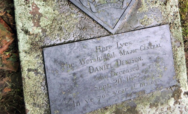 Daniel Denison grave at the Old North Burying Ground in Ipswich