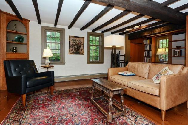 Summer beam and floor joists in the oldest section of 12 Water St.