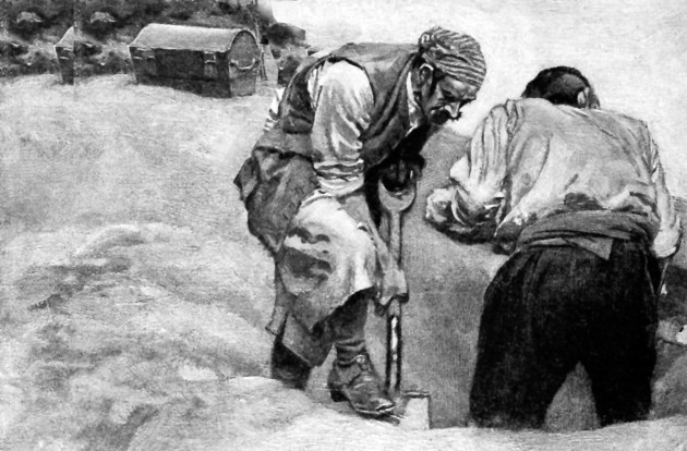 Digging for pirate treasure