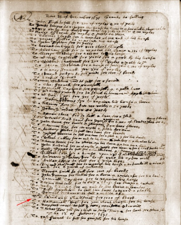 Grant of boards to Shatswell