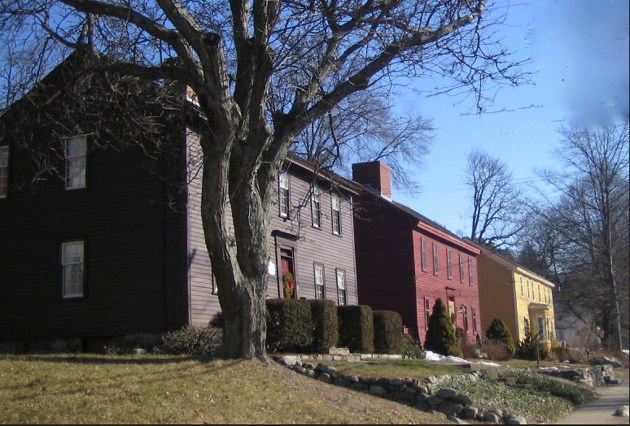Historic houses on High Street in Ipswich MA