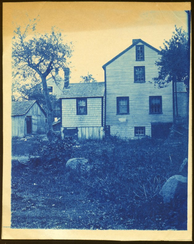 Back of Dow house cyanotype by Arthur Wesley Dow