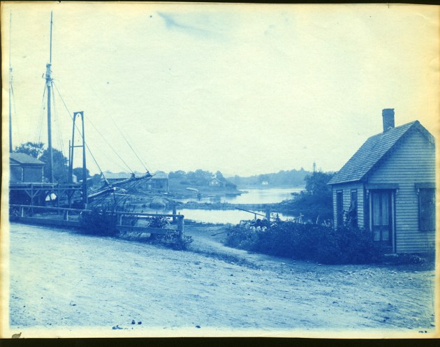 The wharf cyanotype by Arthur Wesley Dow