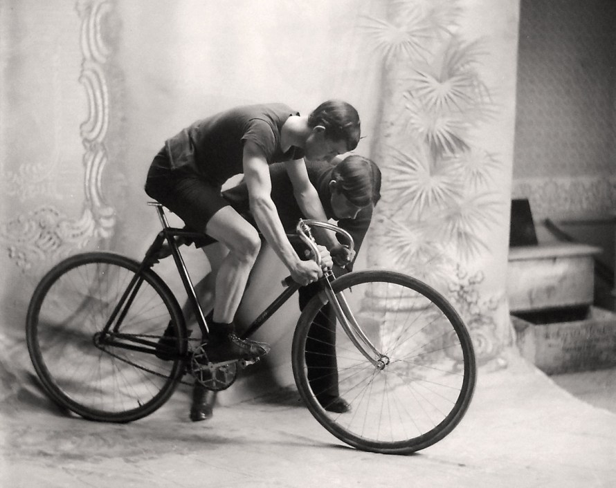 Racing bicycle early 20th Century, early photos from Ipswich Massachusetts