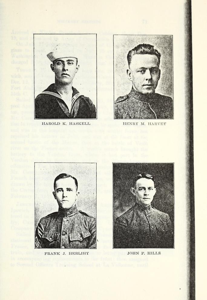 Ipswich MA veterans of World War 1