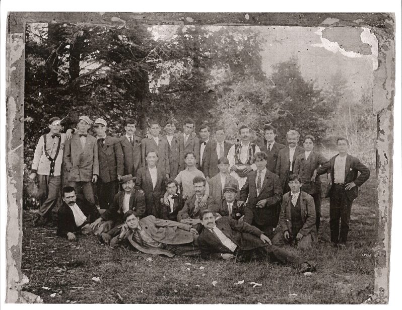 The Greek immigrant Logganiko Society of Ipswich, circa 1915.