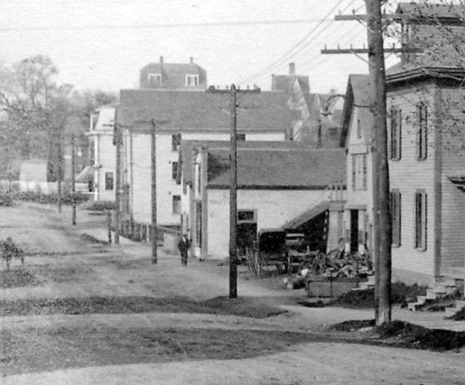 An early view of Hammatt St. from Central St.