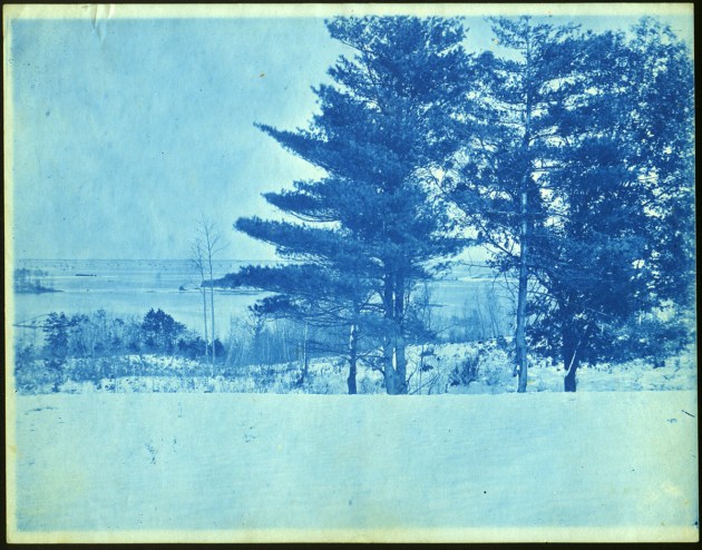 snow and ocean cyanotype by Arthur Wesley Dow