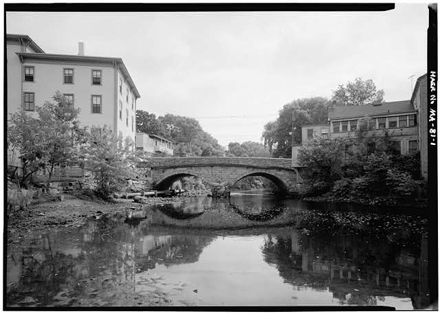 View from downstream, southeast side Choate Bridge, Historic American Engineering Record (HAER), Library of Congress