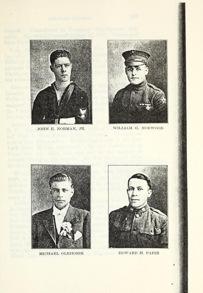 Ipswich MA veterans of World War 1