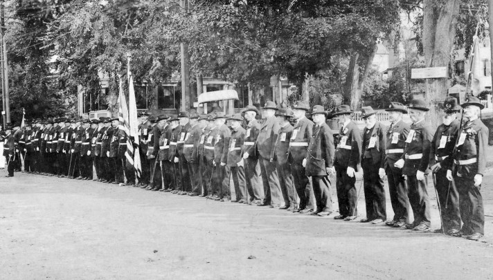 James Appleton Post, reunion of Civil War Veterans, circa 1900.