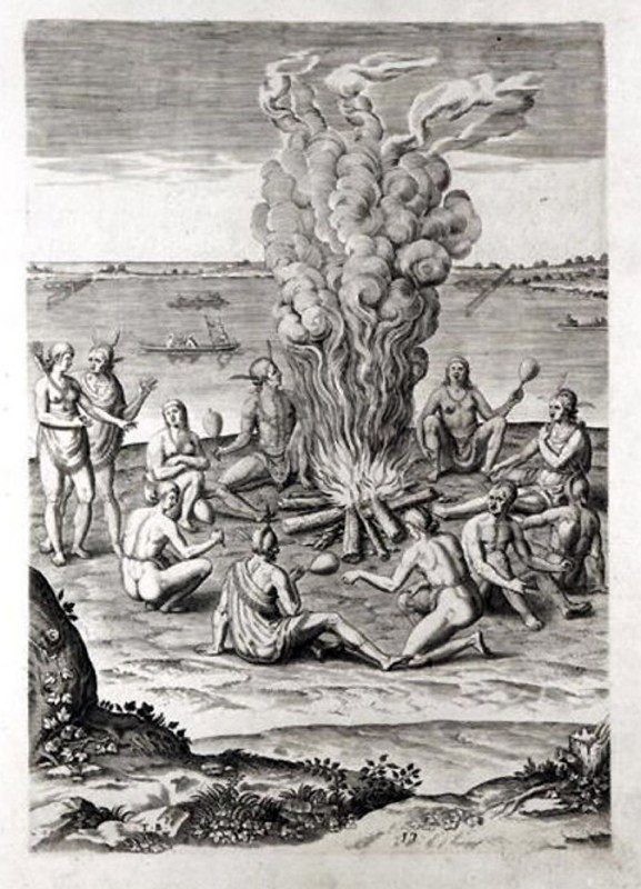 Hariot's "A Briefe and True Report of...Virginia, 1590" by John White.