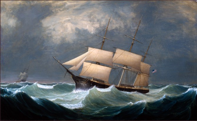 Painting by Fitz Henry Lane of Gloucester, circa 1850