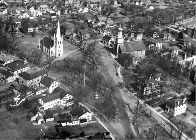 Meeting House Green Ipswich aerial view