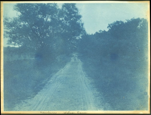 Winding road cyanotype by Arthur Wesley Dow