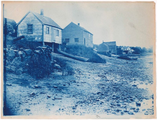 Clam shacks cyanotype by Arthur Wesley Dow