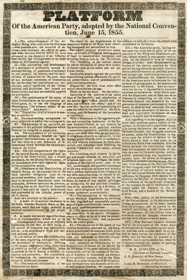 American Party Platform