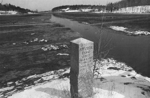 Fox Creek Canal marker on Argilla Road