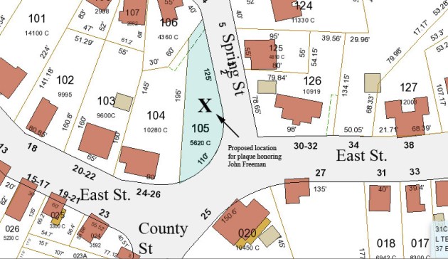 John Freeman plaque Ipswich MA